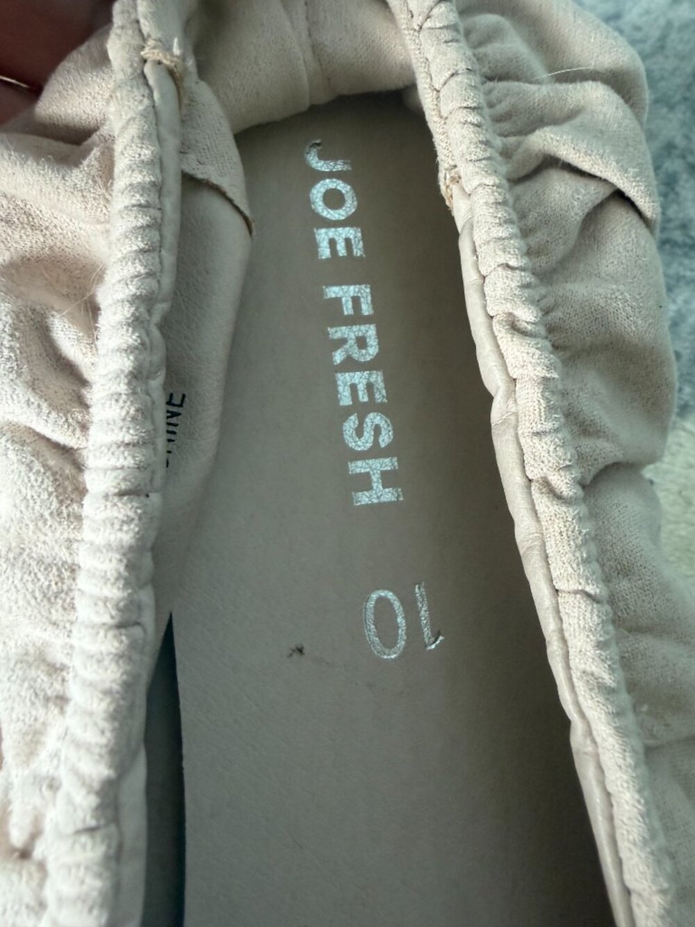 Brand New Women's Size 10 Joe Fresh NUDE Colour Ballerina Flats - Picture 3 of 3